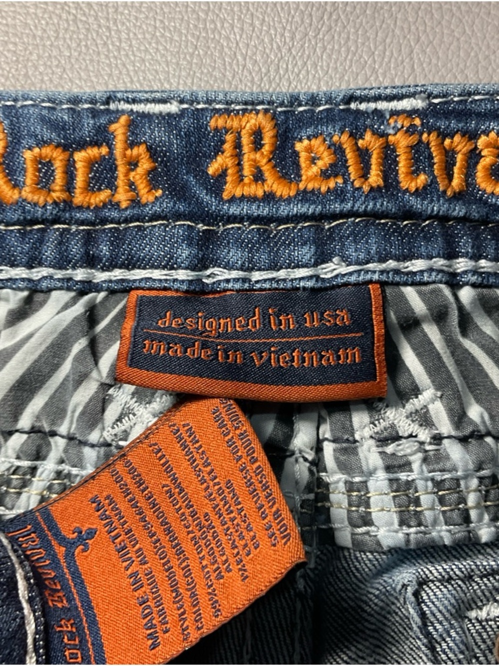 Rock Revival Women's Distressed Blue Jean Shorts with Embroidered Pockets - Picture 4 of 10